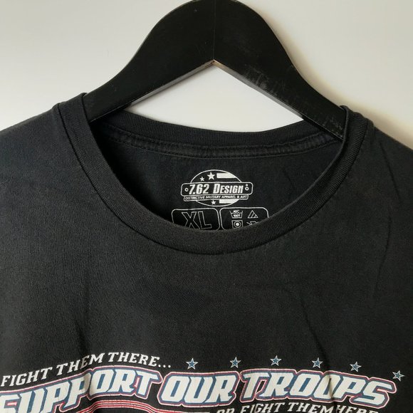 2006 Vintage Support Our Troops T Shirt Y2K Black XL Extra Large Graphic Tee - Picture 6 of 16